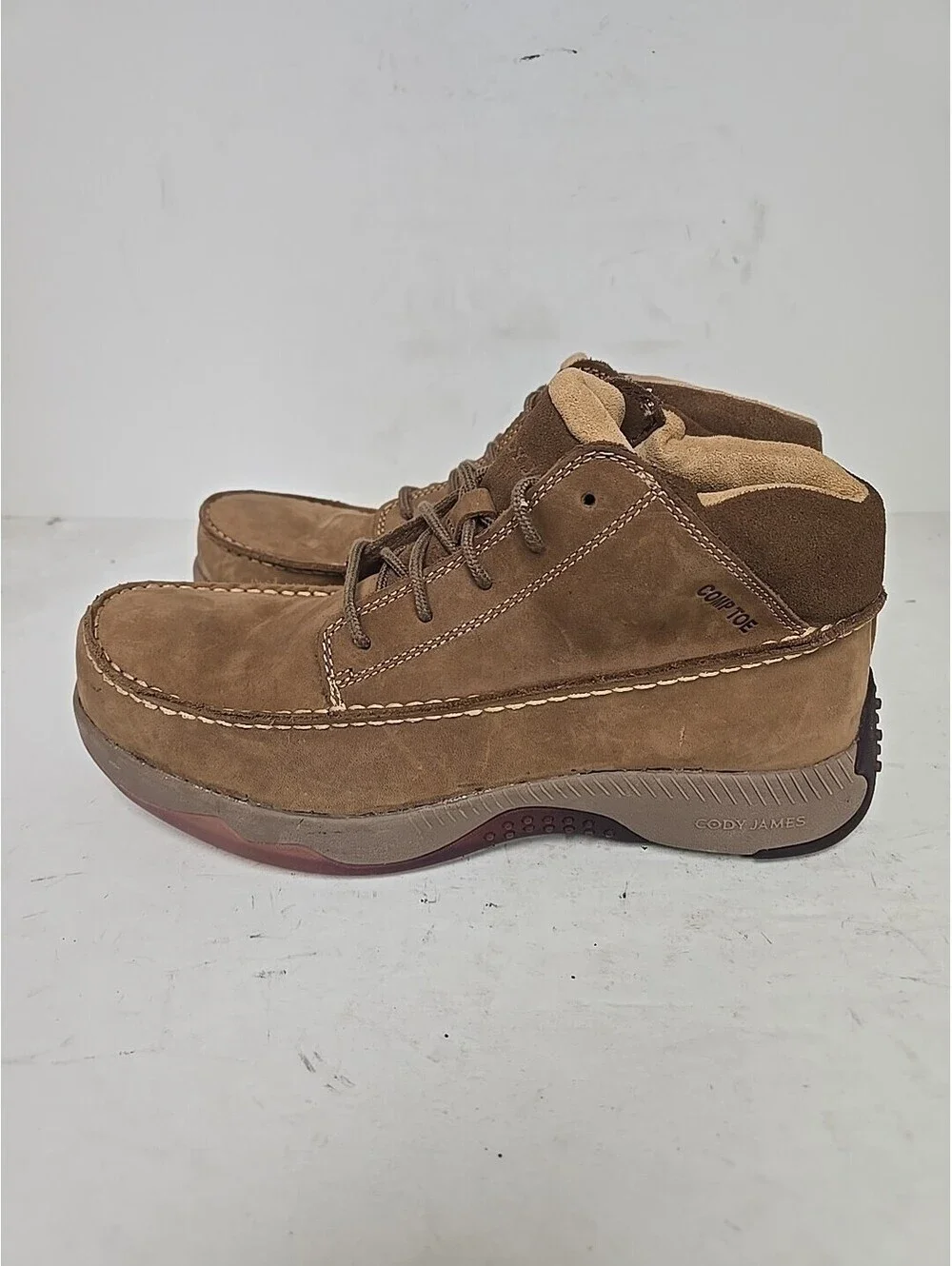 Cody James Men's Casual Driver Composite Toe Work Shoe Brown Size 9.5D